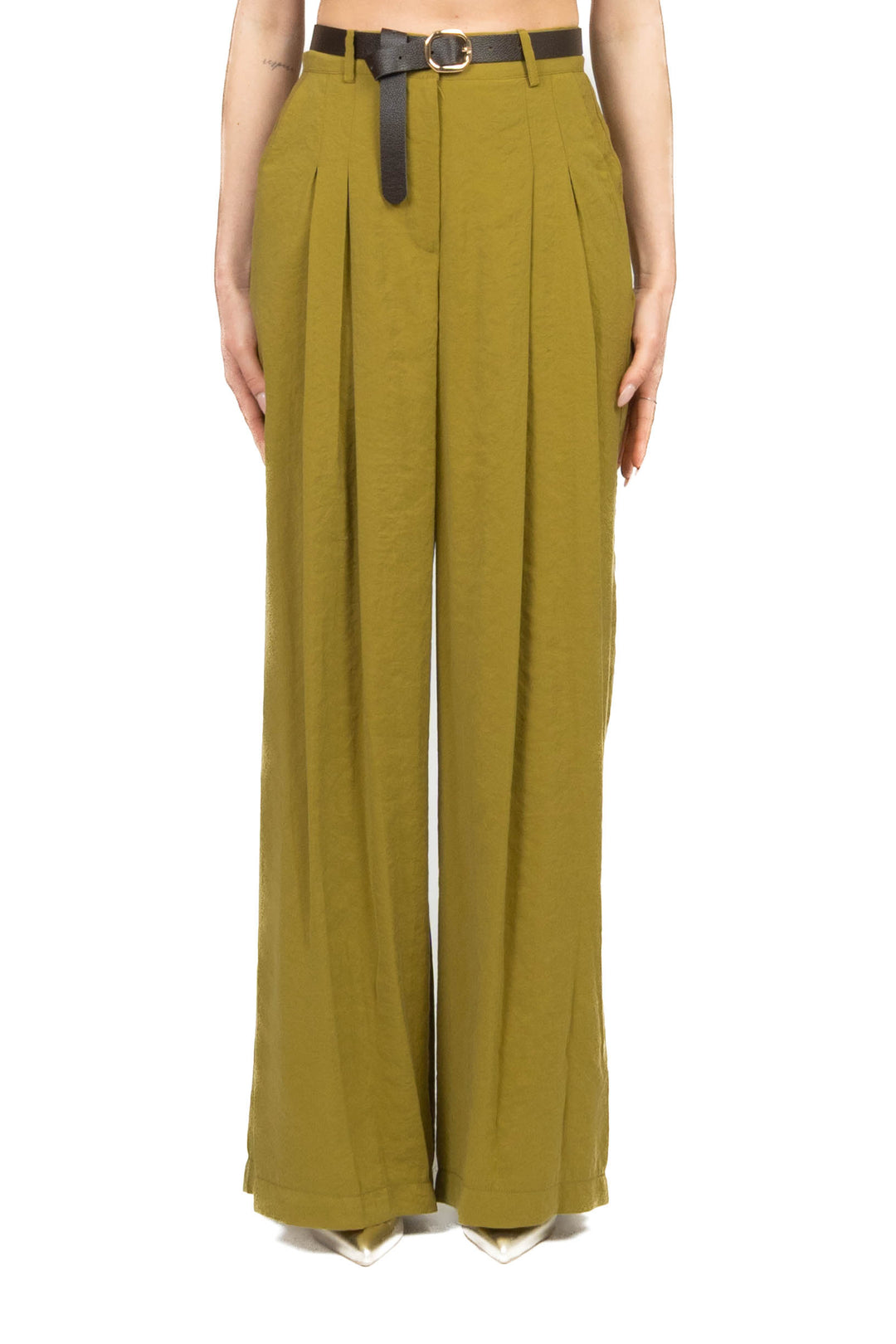 Vicolo - Pantalone palazzo con pinces e cintura Art. TAB2072