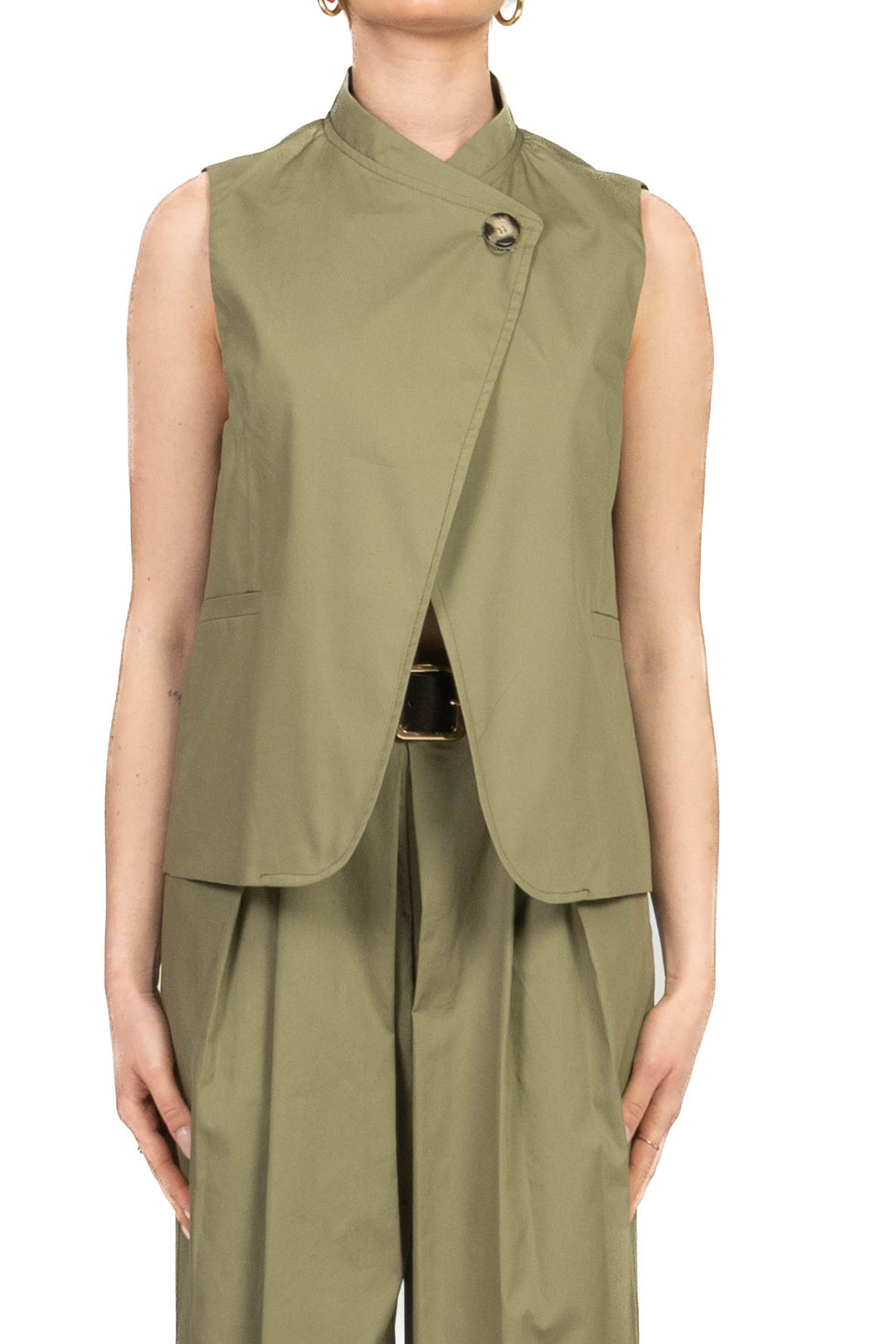Dixie - Completo gilet chiusura un bottone con pantalone ampio Art. L845A034/P845A236