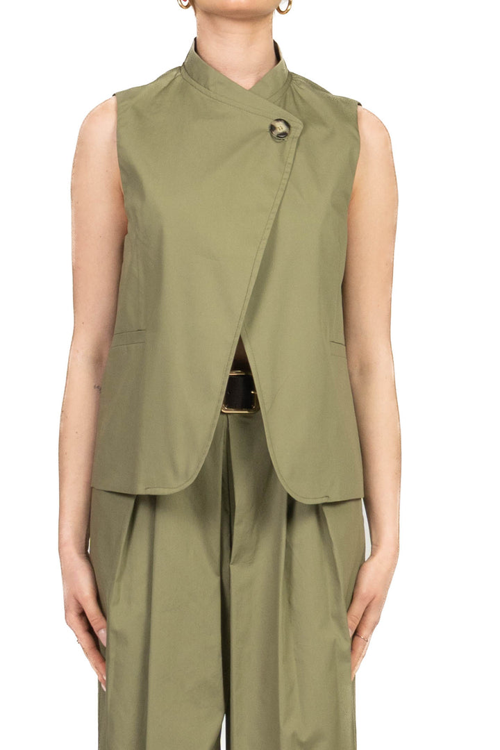 Dixie - Completo gilet chiusura un bottone con pantalone ampio Art. L845A034/P845A236