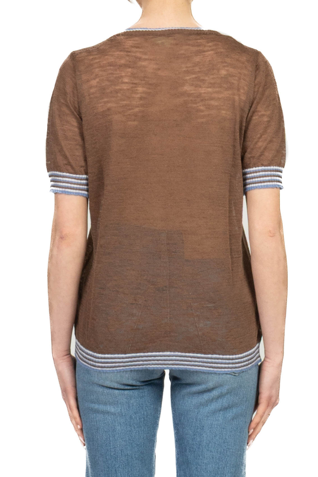 Vicolo - Maglia garzata profilo contrasto Art. 4AB4024