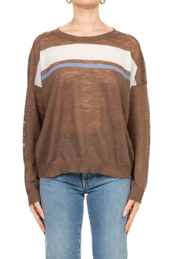 Vicolo - Maglia garzata con bande  Art. 4AB4023