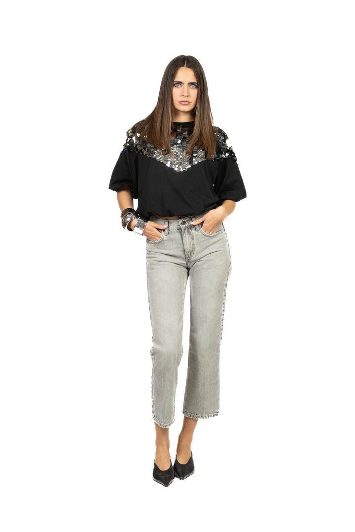 Tensione In - T-shirt palloncino paillettes Art. 39145