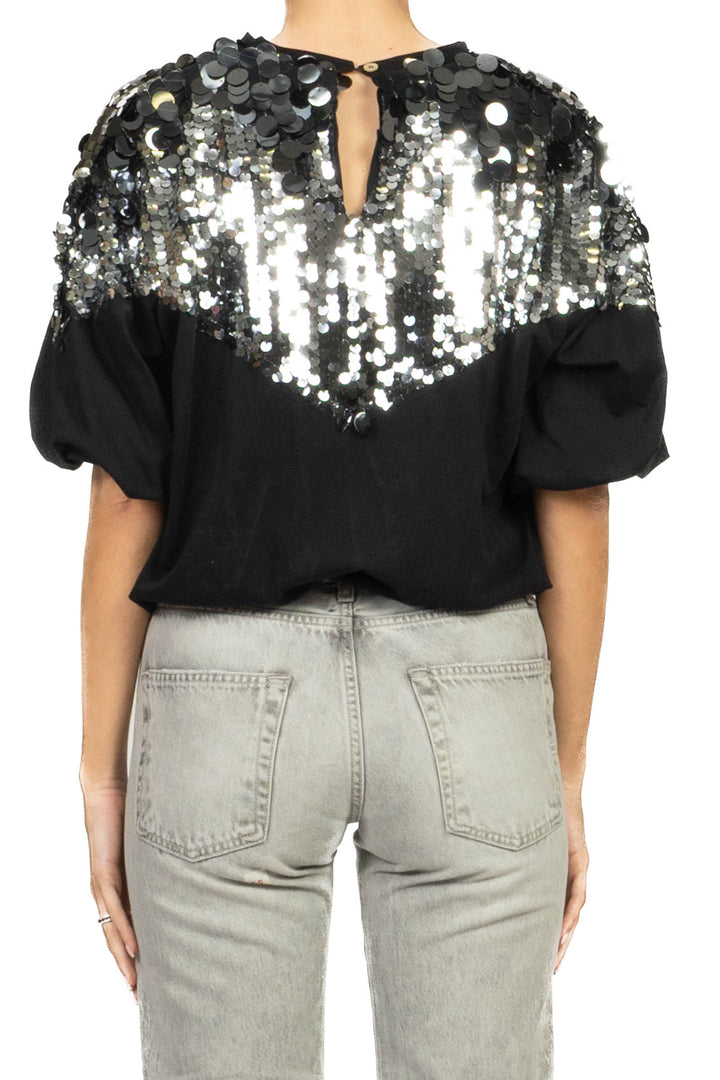 Tensione In - T-shirt palloncino paillettes Art. 39145