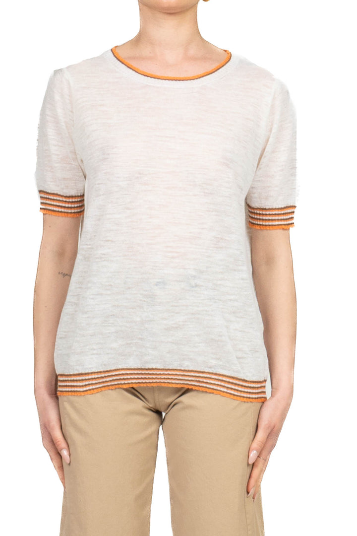 Vicolo - Maglia garzata profilo contrasto Art. 4AB4024