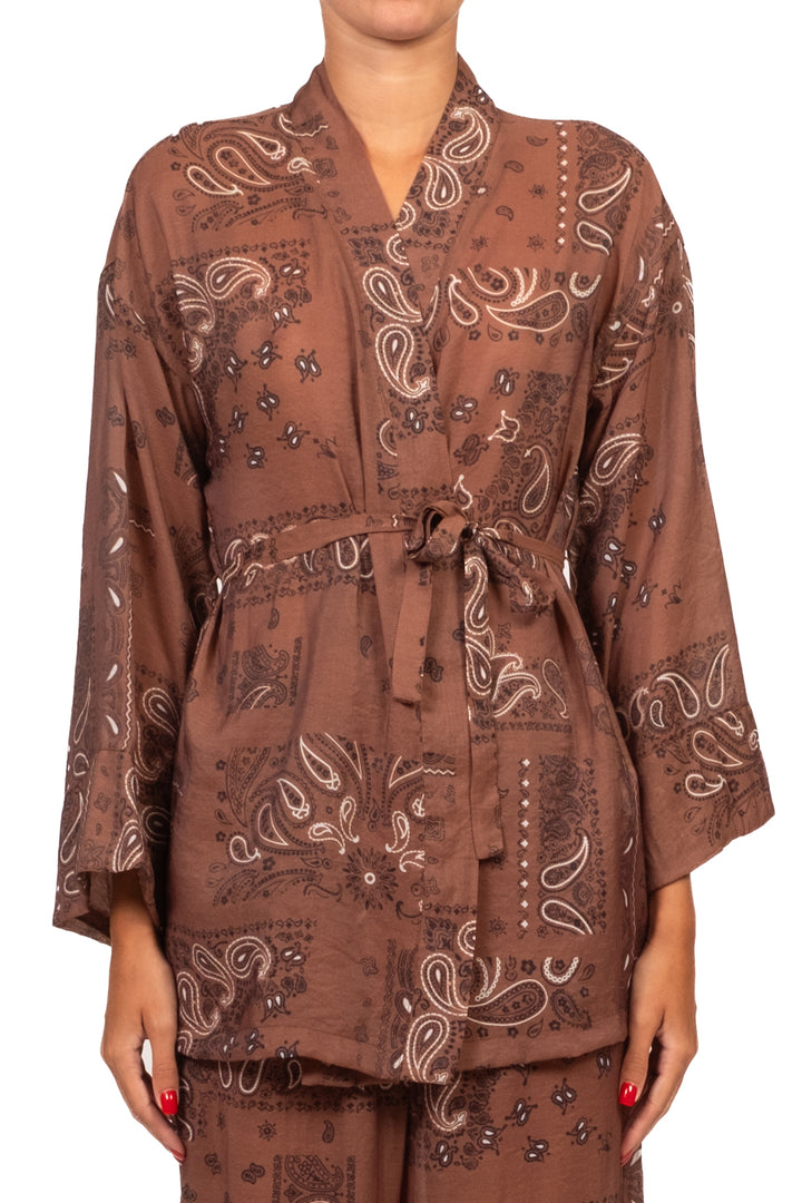 Vicolo - Completo kimono e pantalone palazzo fantasia bandana Art. TAB3414