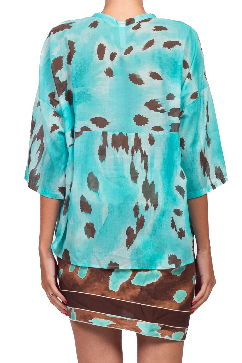 Tensione In - Camicia in mussola fantasia pezzata Art. PE260561