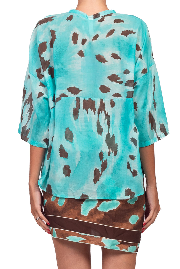 Tensione In - Camicia in mussola fantasia pezzata Art. PE260561