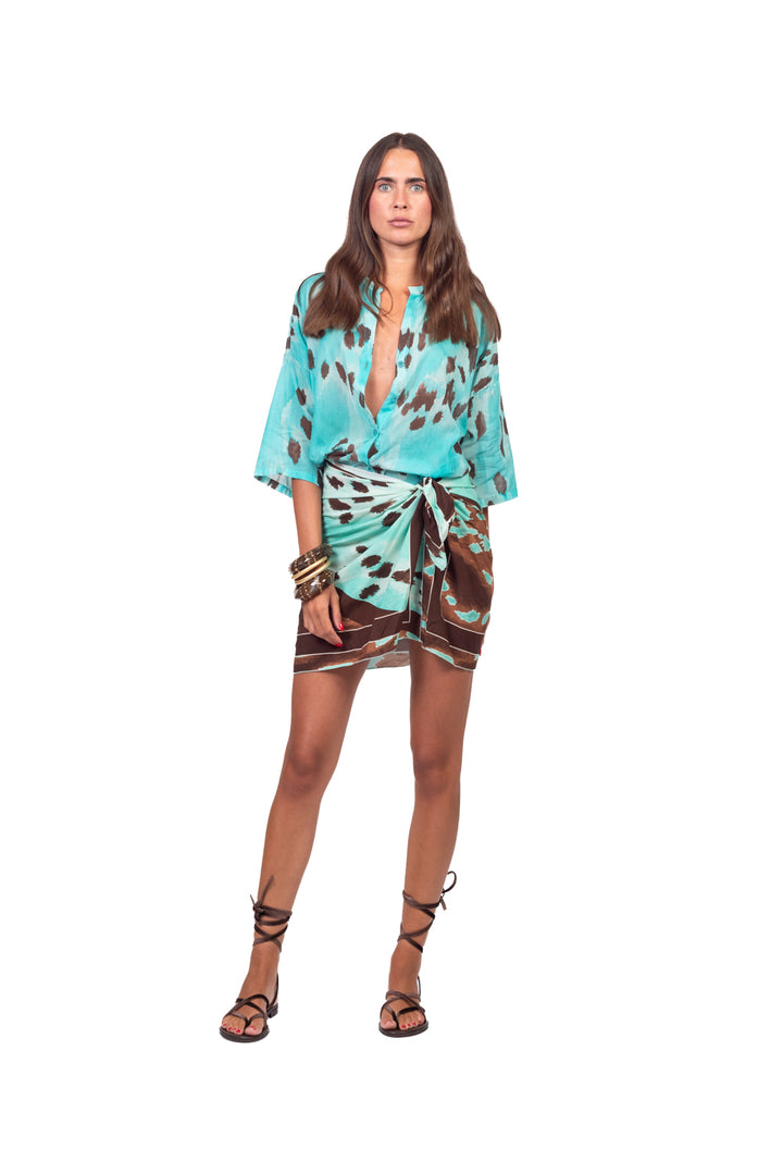 Tensione In - Camicia in mussola fantasia pezzata Art. PE260561