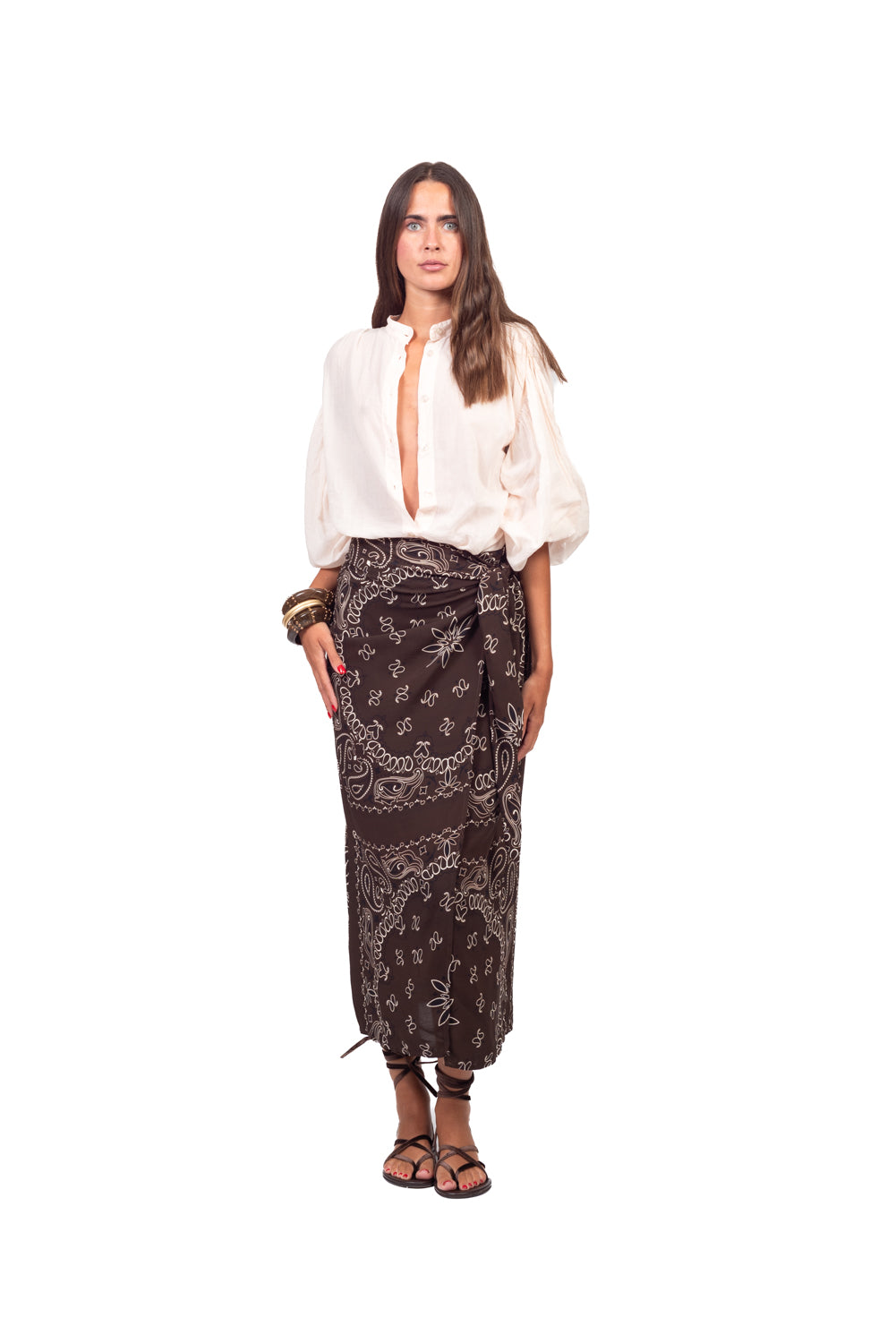 Tensione In - Camicia in mussola manica palloncino Art. PE260303