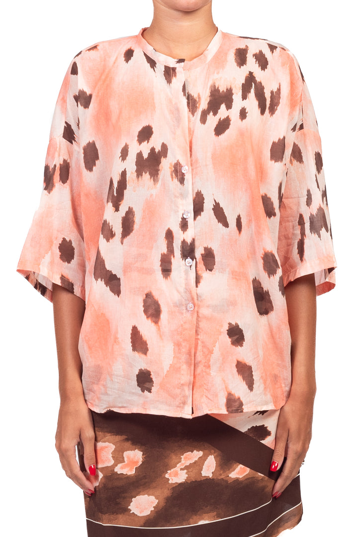 Tensione In - Camicia in mussola fantasia pezzata Art. PE260561