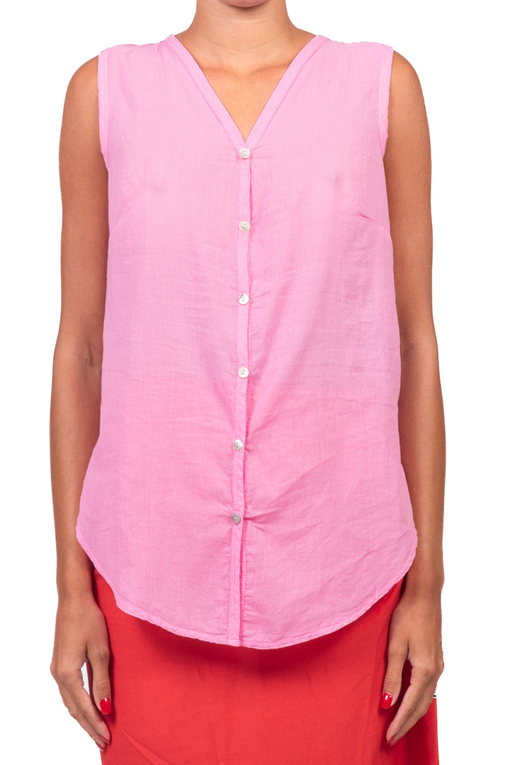 Tensione in - Camicia smanicata in mussola Art. F9140C35R-PE26