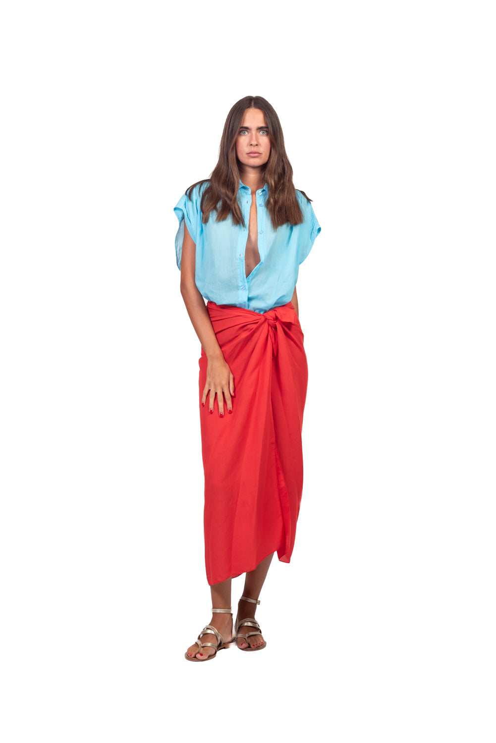 Tensione In - Camicia in mussola smanicata Art. PE260347