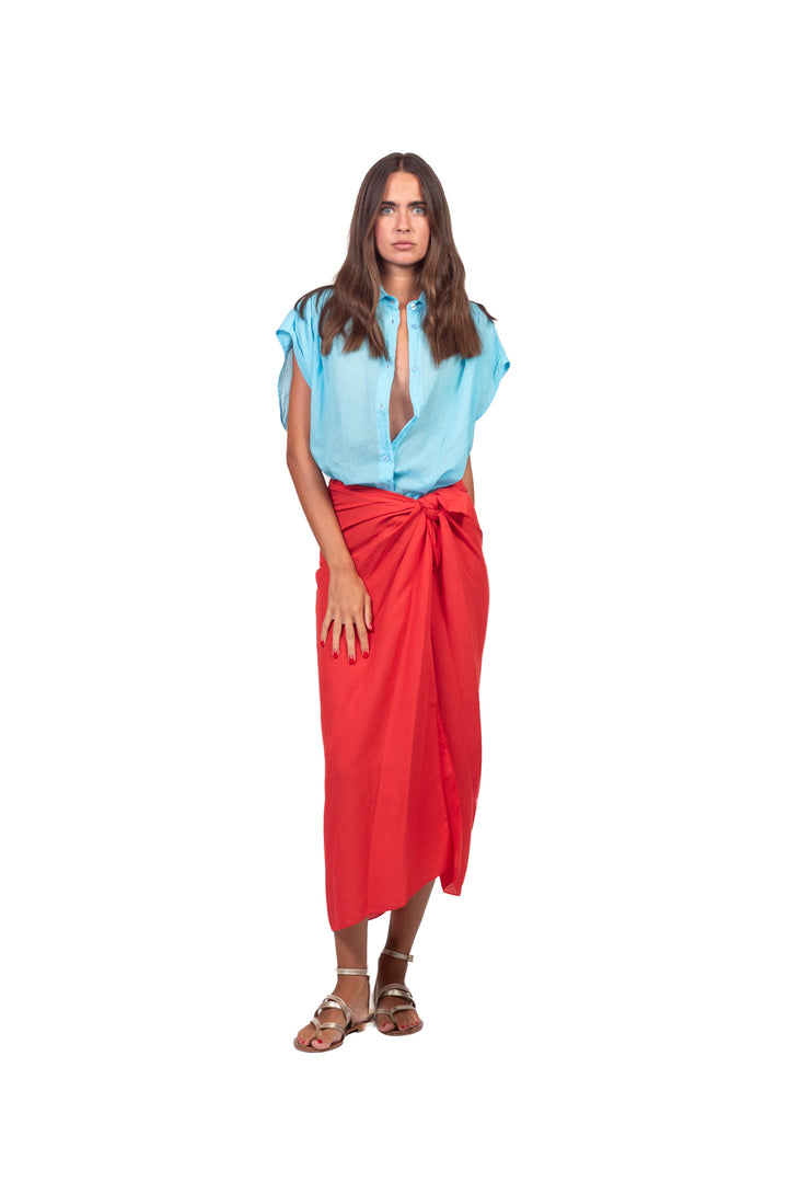 Tensione In - Camicia in mussola smanicata Art. PE260347