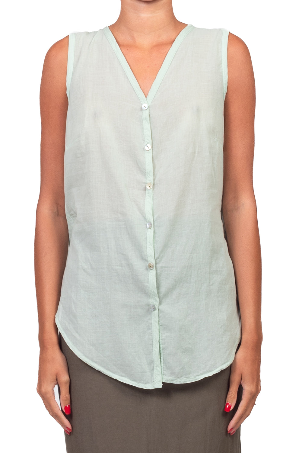 Tensione in - Camicia smanicata in mussola Art. F9140C35R-PE26
