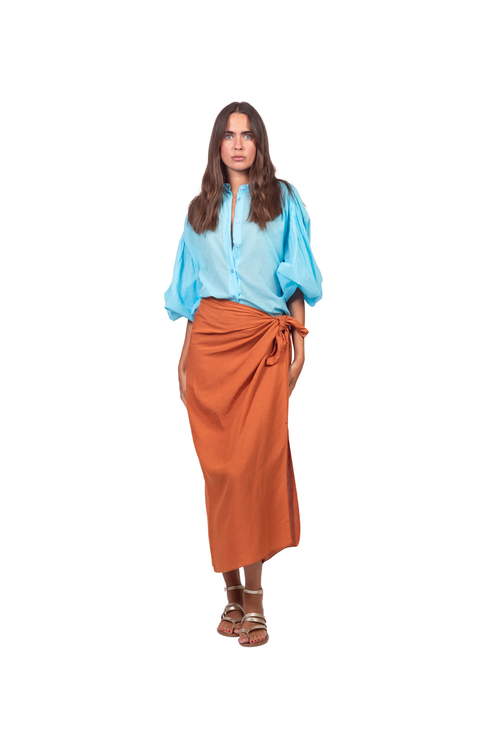 Tensione In - Camicia in mussola manica palloncino Art. PE260303