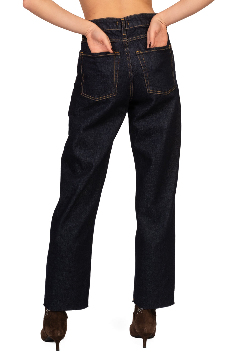 Bloom - Jeans gamba dritta taglio vivo - denim Art. BETTA BLU