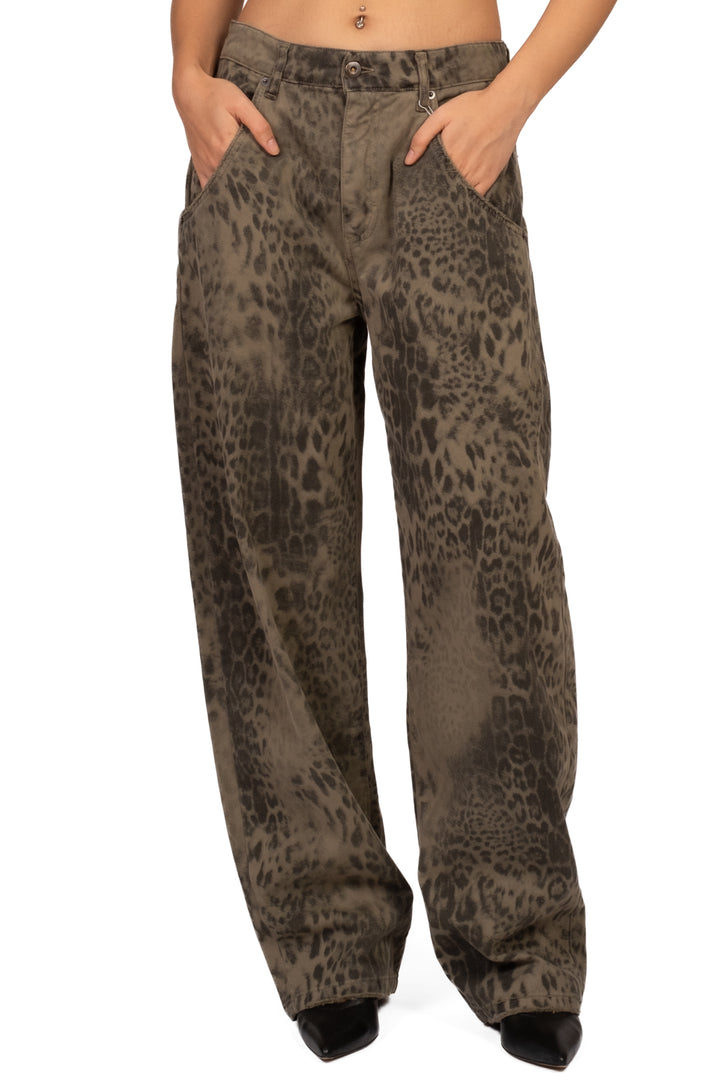 Bloom - Jeans barrel animalier - denim Art. GRETE-FW27