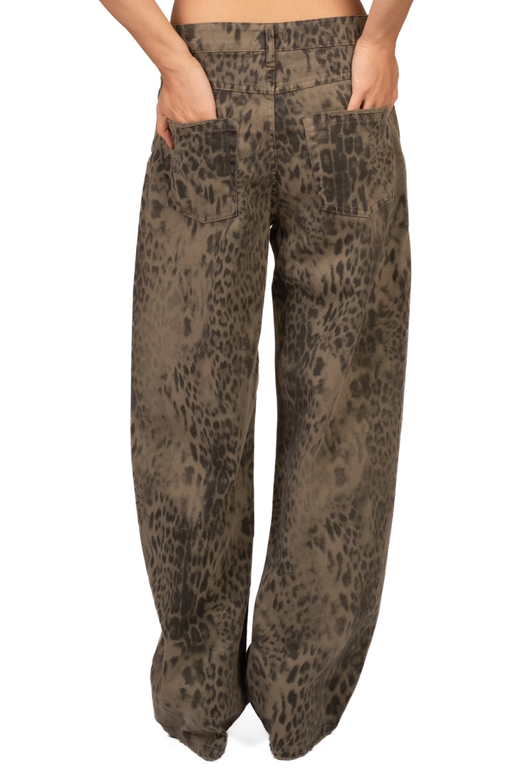 Bloom - Jeans barrel animalier - denim Art. GRETE-FW27
