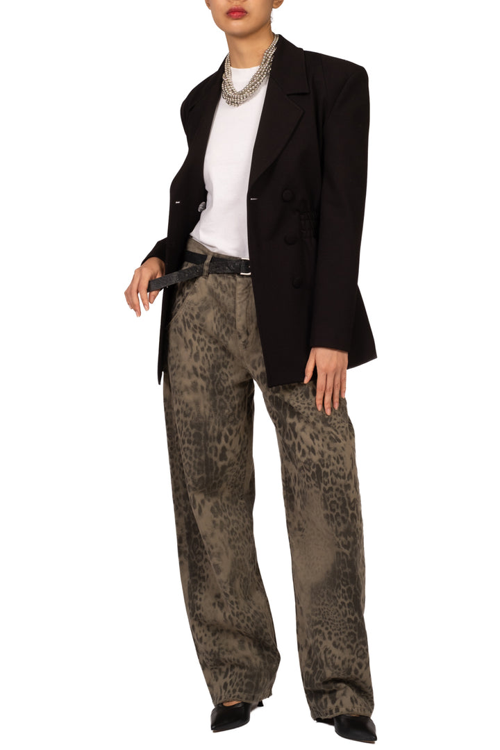 Bloom - Jeans barrel animalier - denim Art. GRETE-FW27