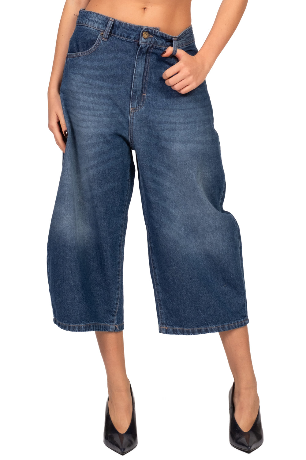 Bloom - Bermuda balloon - denim  Art. ALMA - FW27