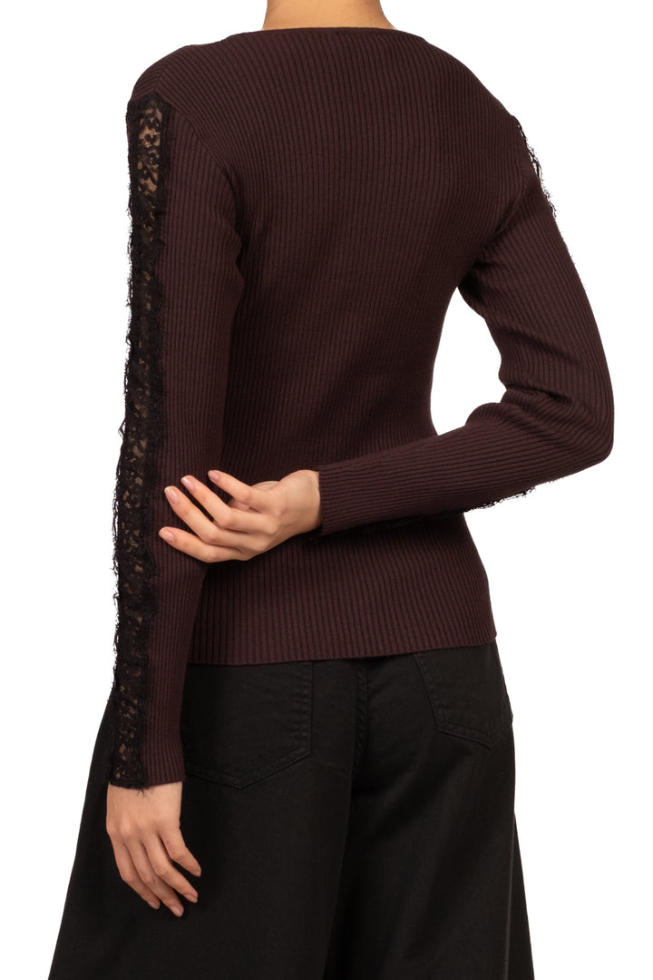 Kontatto - Maglia intarsi pizzo Art. 3M1926NI
