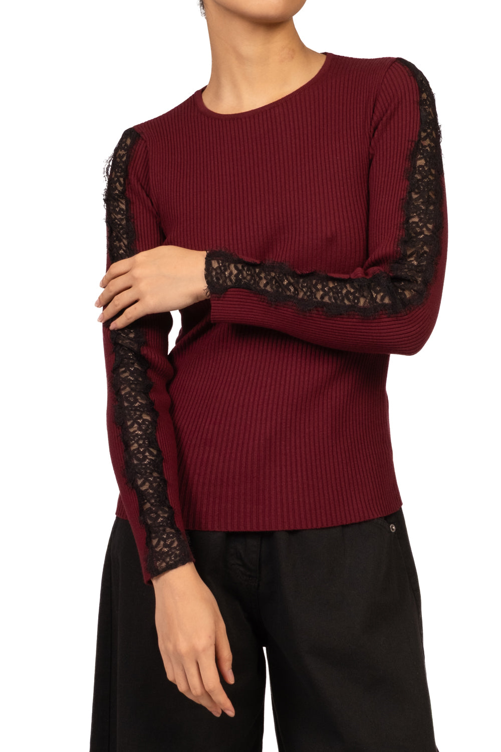 Kontatto - Maglia intarsi pizzo Art. 3M1926NI