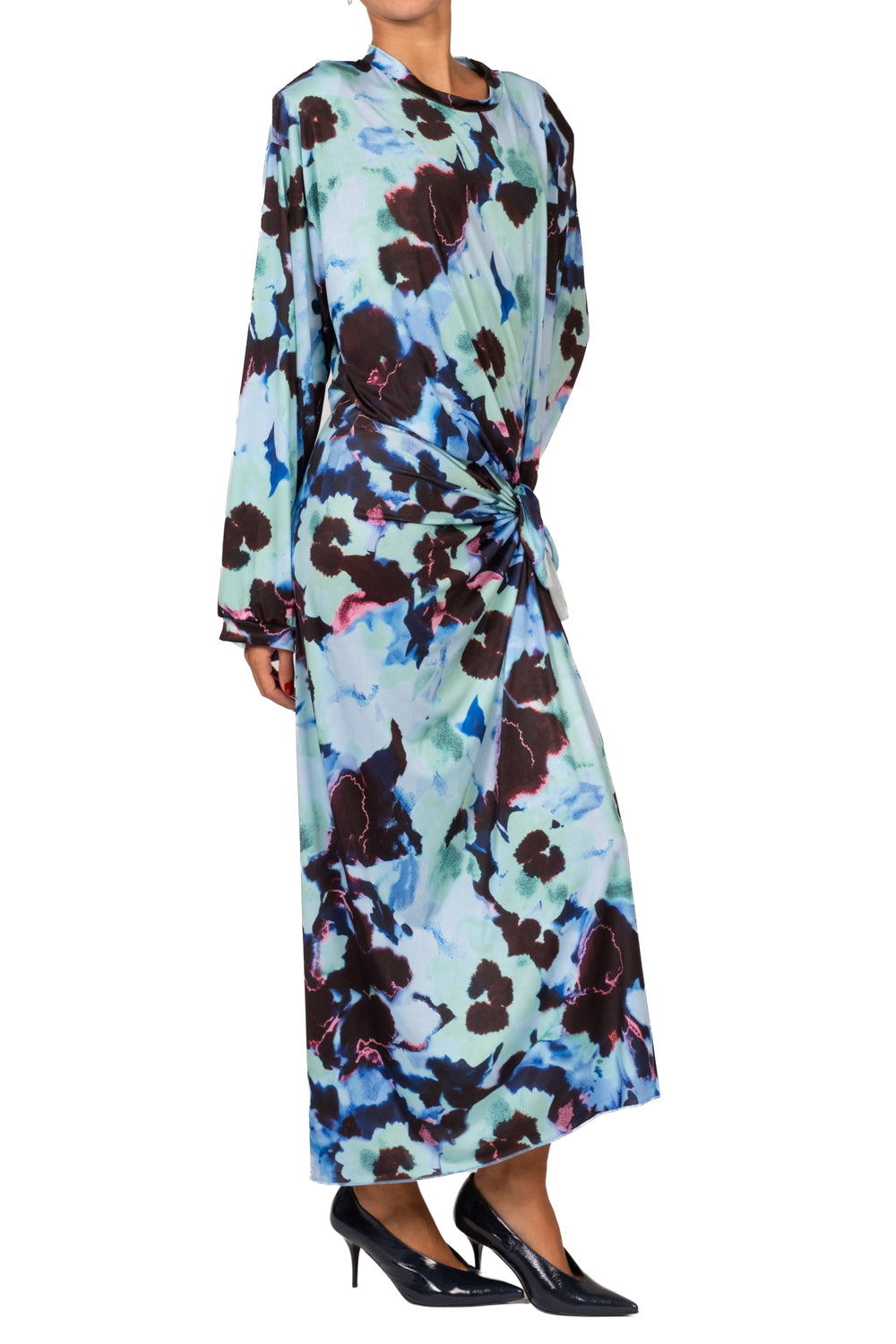 Tensione in - Abito lungo fantasia con nodo Art. FW260108