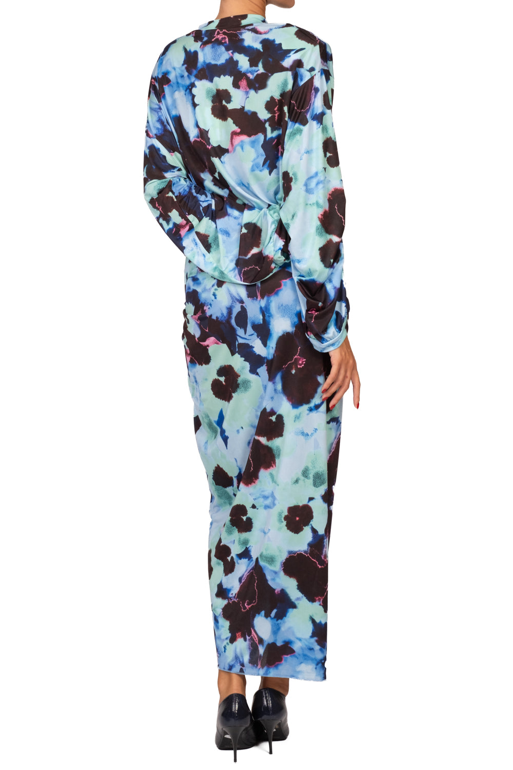 Tensione in - Abito lungo fantasia con nodo Art. FW260108