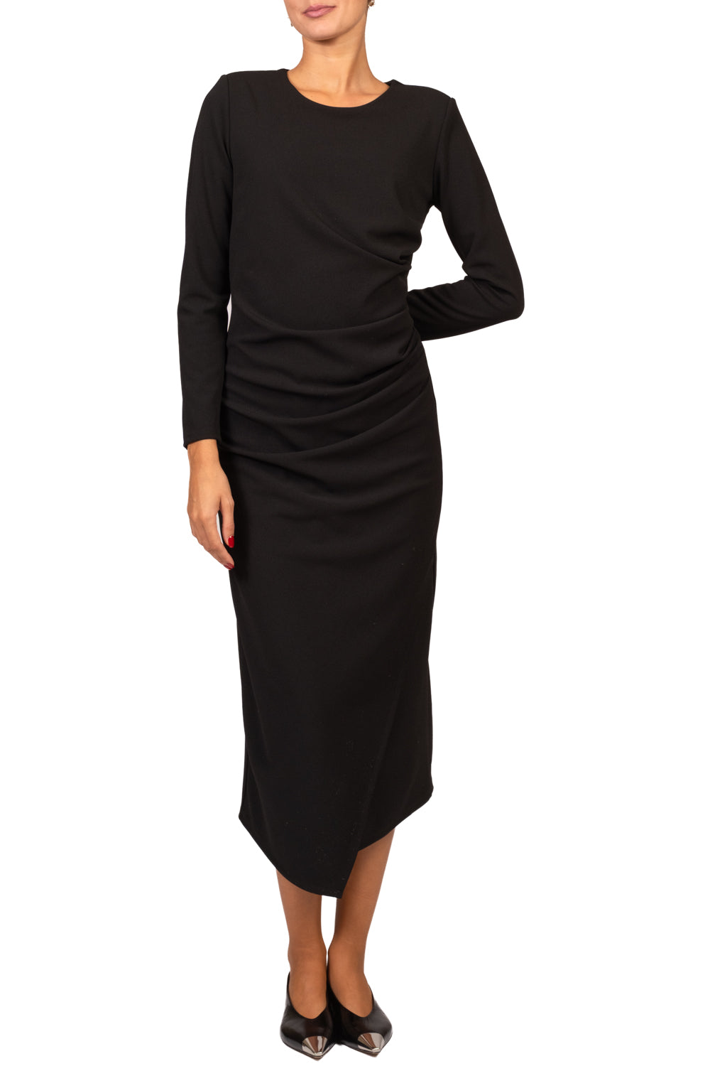 Tensione In - Abito lungo con drappeggio Art. A10254AT