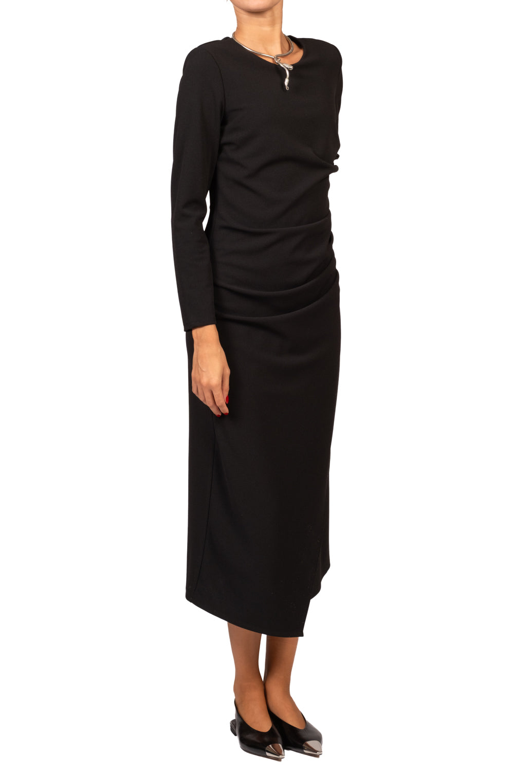 Tensione In - Abito lungo con drappeggio Art. A10254AT
