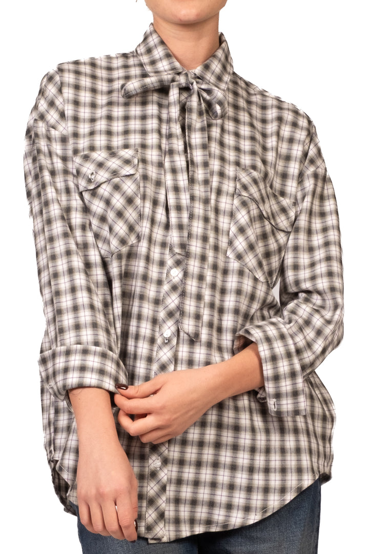 Dixie - Camicia check con fiocco Art. C881B081