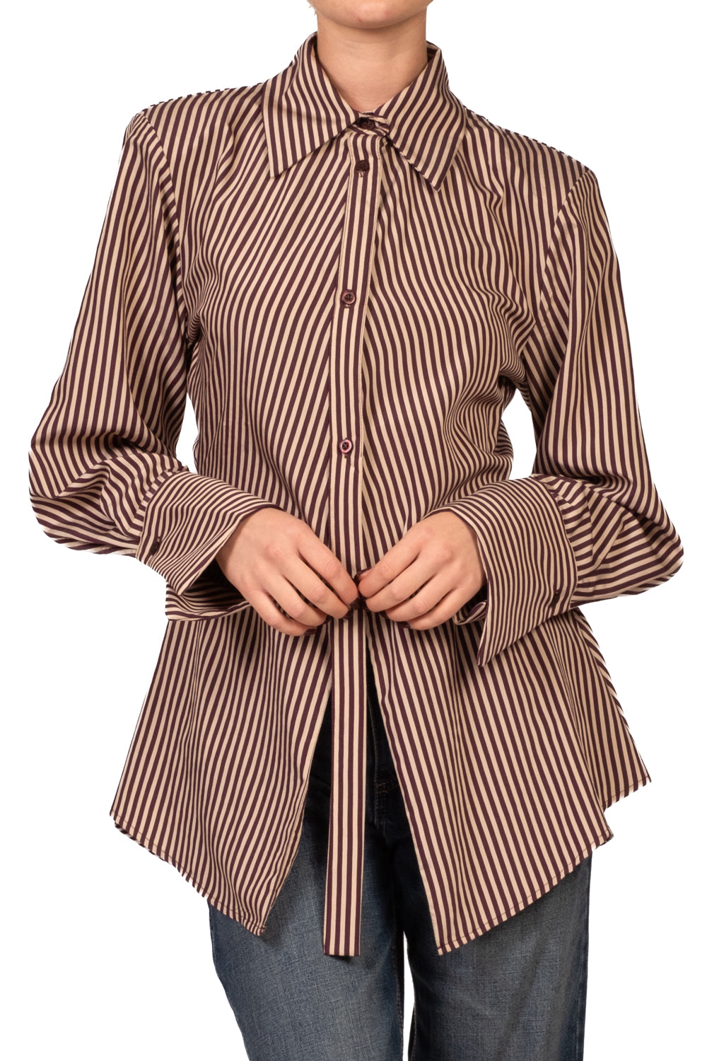 Tensione In - Camicia sfiancata rigata Art. FW260082
