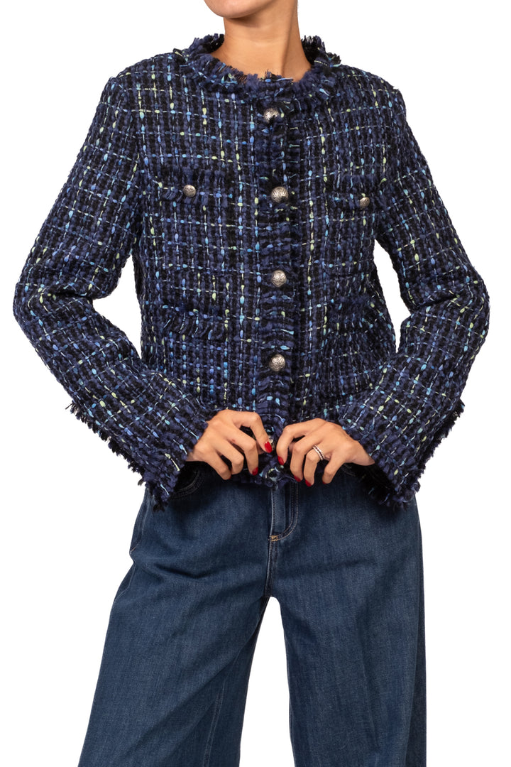 Tensione In - Giacca bouclé con taschini Art. 40276