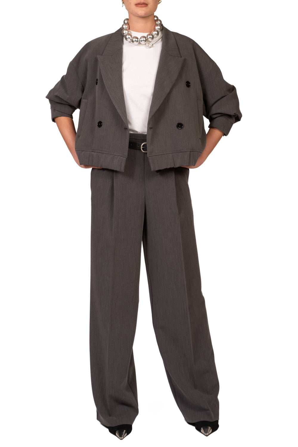 Vicolo - Pantalone palazzo con pinces Art. TAC1383