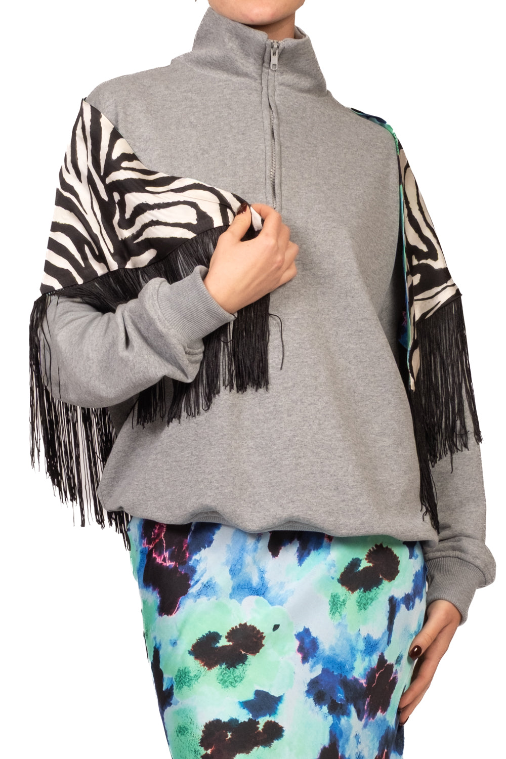 Tensione in - Felpa mezzo collo con foulard Art. Art.40677