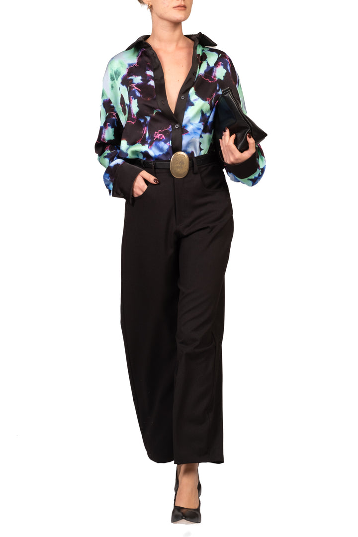 Tensione In - Pantalone barrel con cintura Art. W26P668