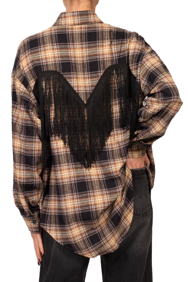 Tensione In - Camicia check con frange Art. 27C6417
