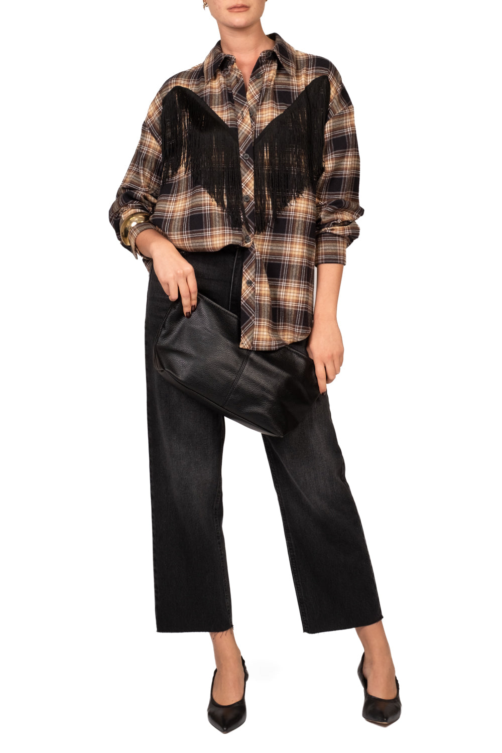 Tensione In - Camicia check con frange Art. 27C6417