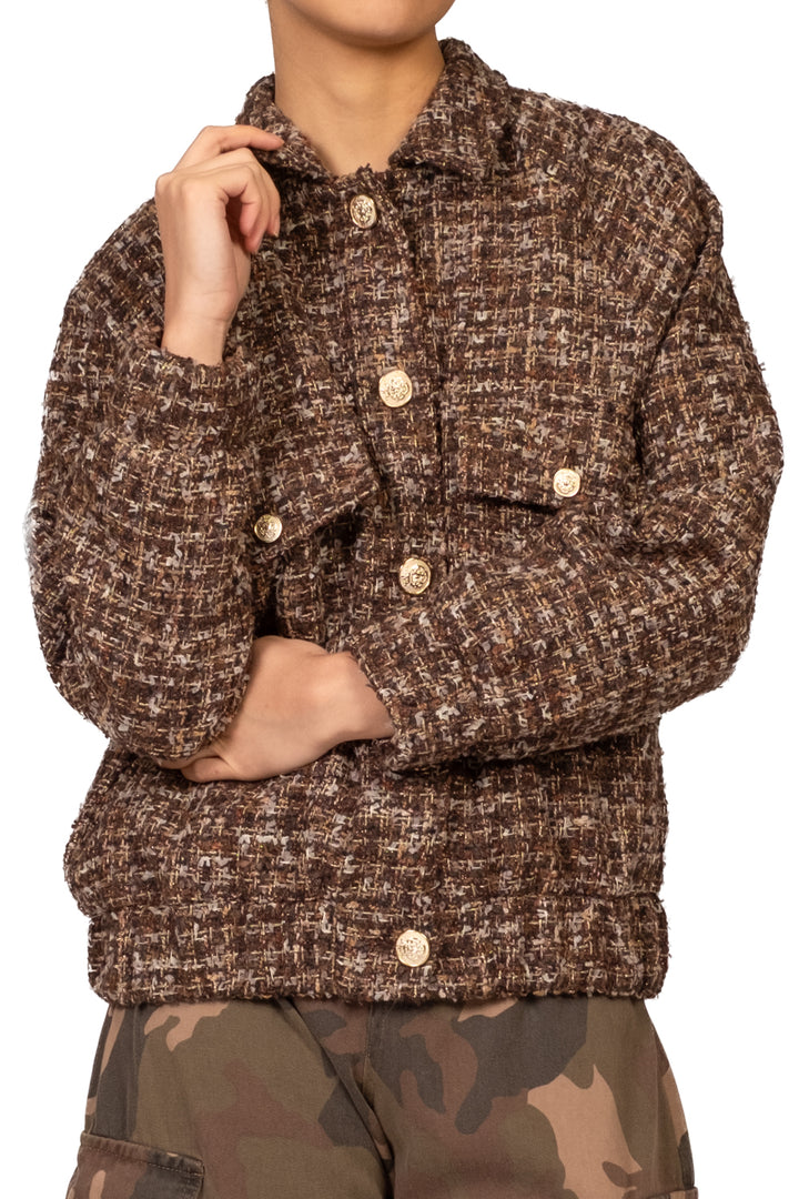 Tensione in - Bomber bouclè filo lurex Art. 27B5088
