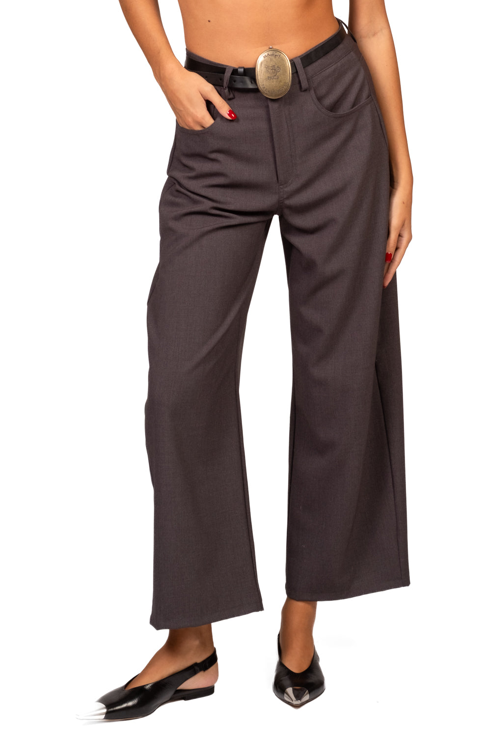 Tensione In - Pantalone barrel con cintura Art. W26P668