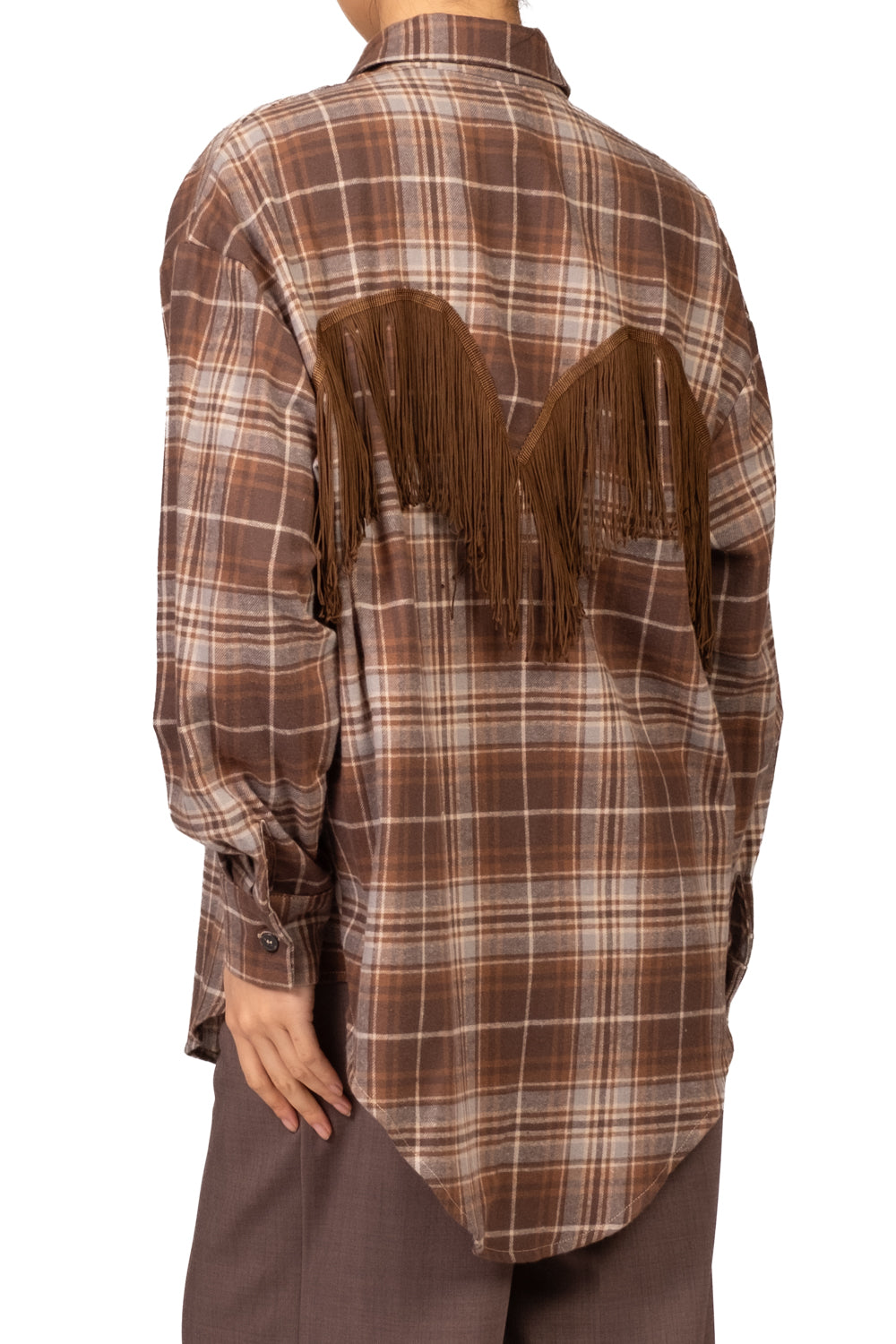 Tensione In - Camicia check con frange Art. 27C6417