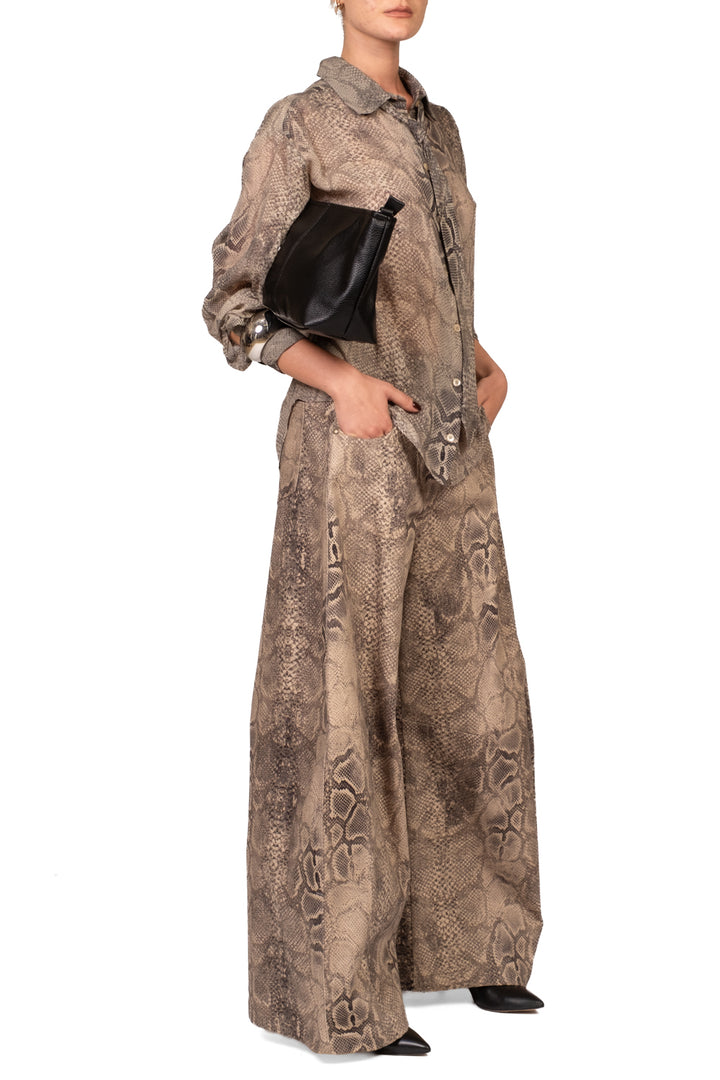 Tensione In - Camicia pitonata con cravatta Art. 40612
