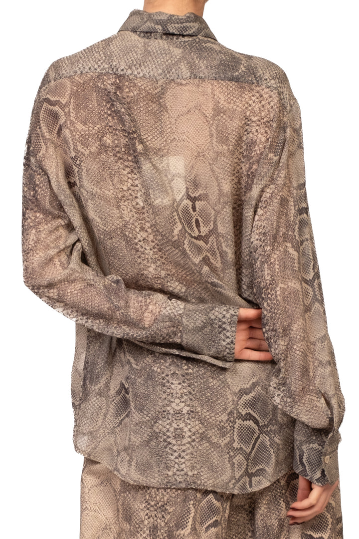 Tensione In - Camicia pitonata con cravatta Art. 40612