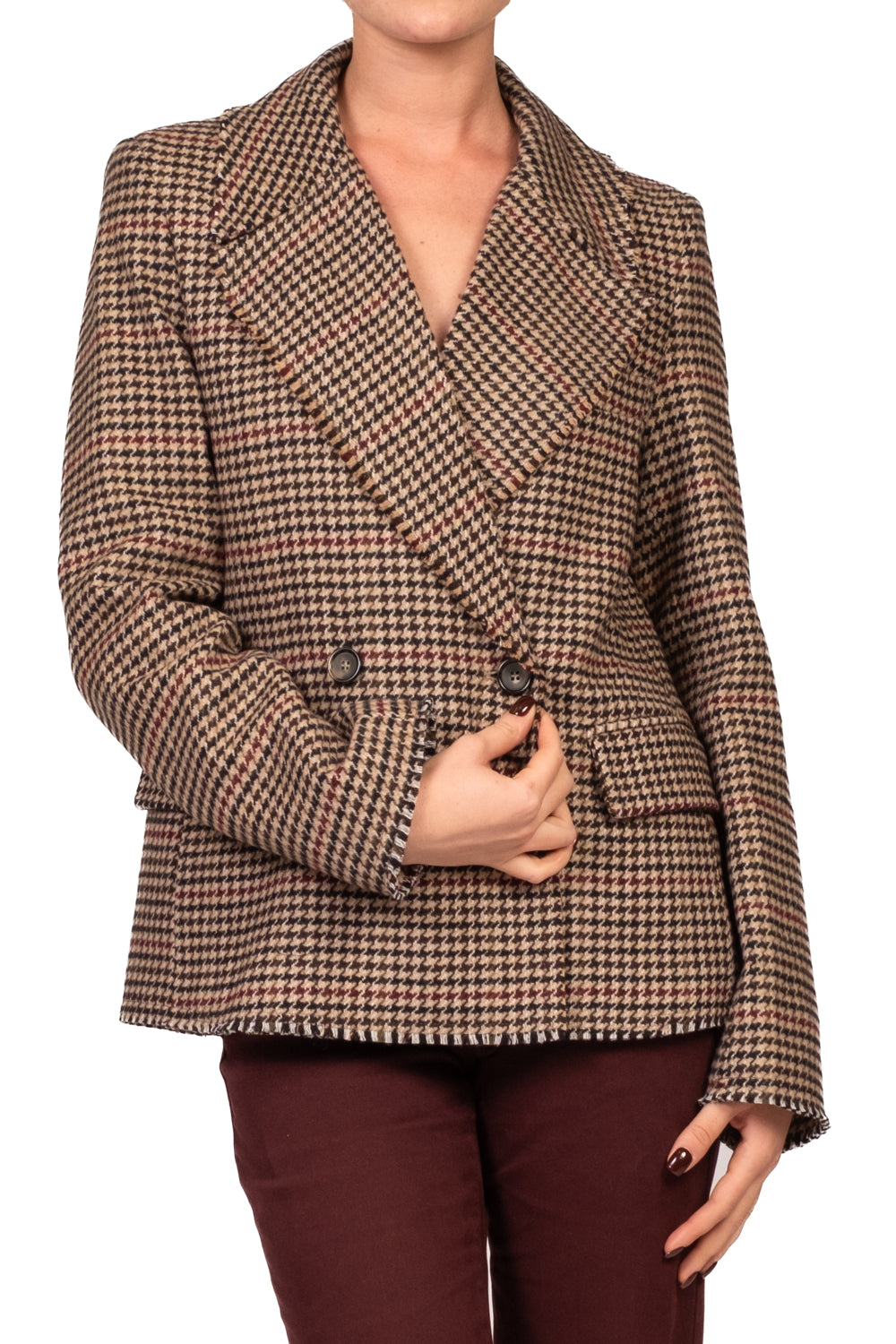 Tensione In - Giacca pied de poule doppio petto Art. W26J587