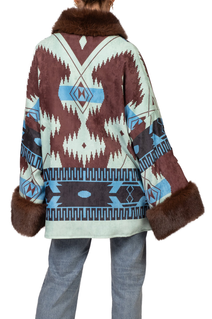 Tensione In - Kimono imbottito  eco pelliccia Art. FW260115