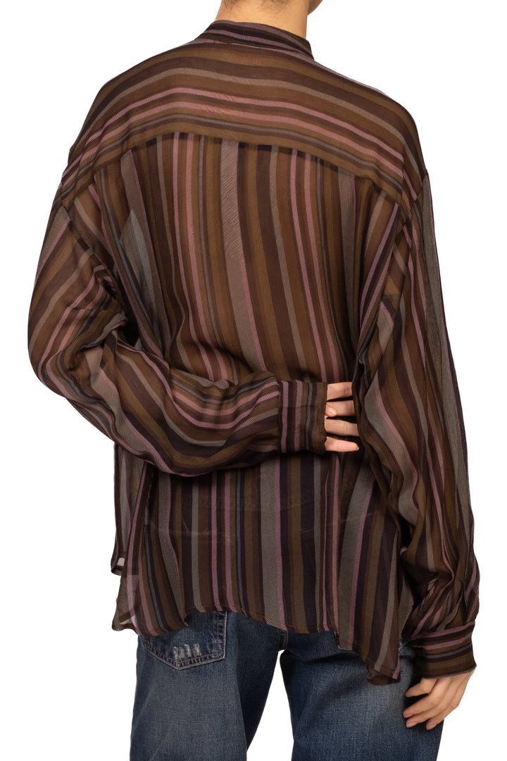 Tensione In - Camicia rigata collo coreano Art. W26C700