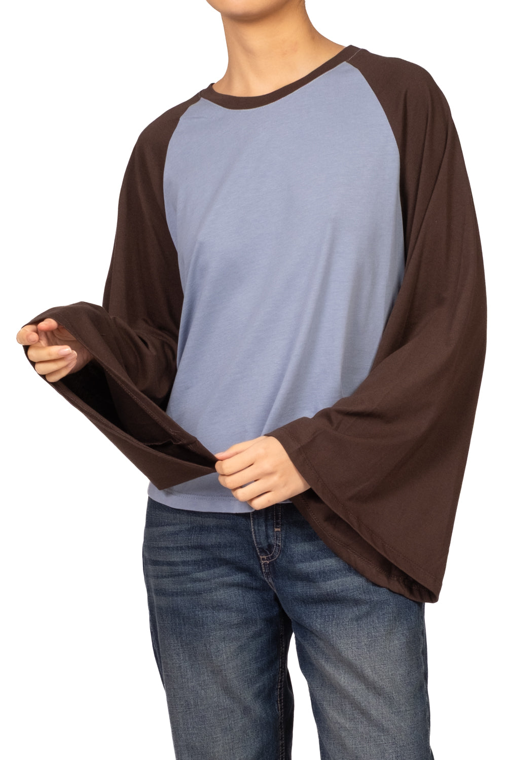 Vicolo - T-Shirt bicolore maniche campana  Art. UAC0169