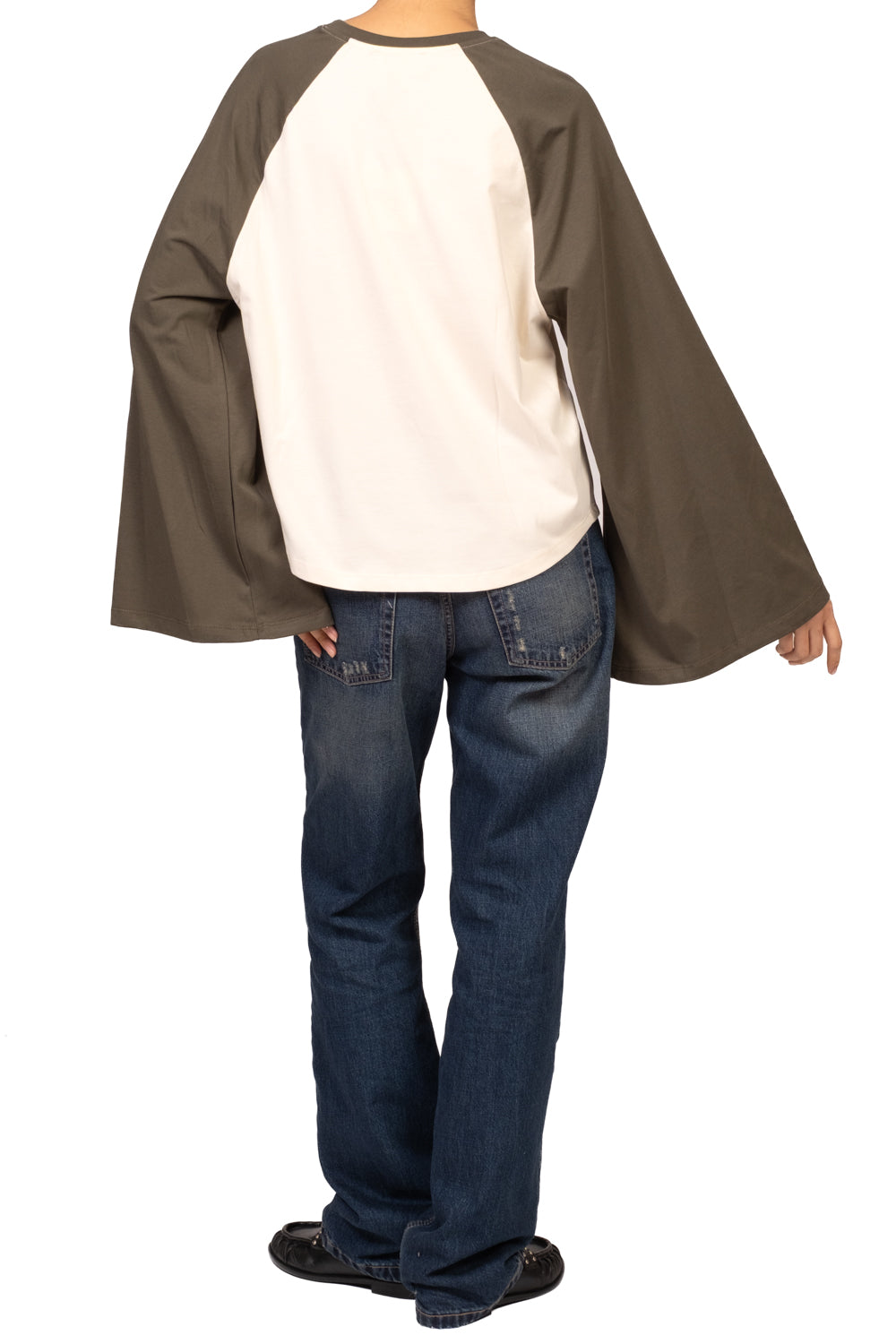 Vicolo - T-Shirt bicolore maniche campana  Art. UAC0169