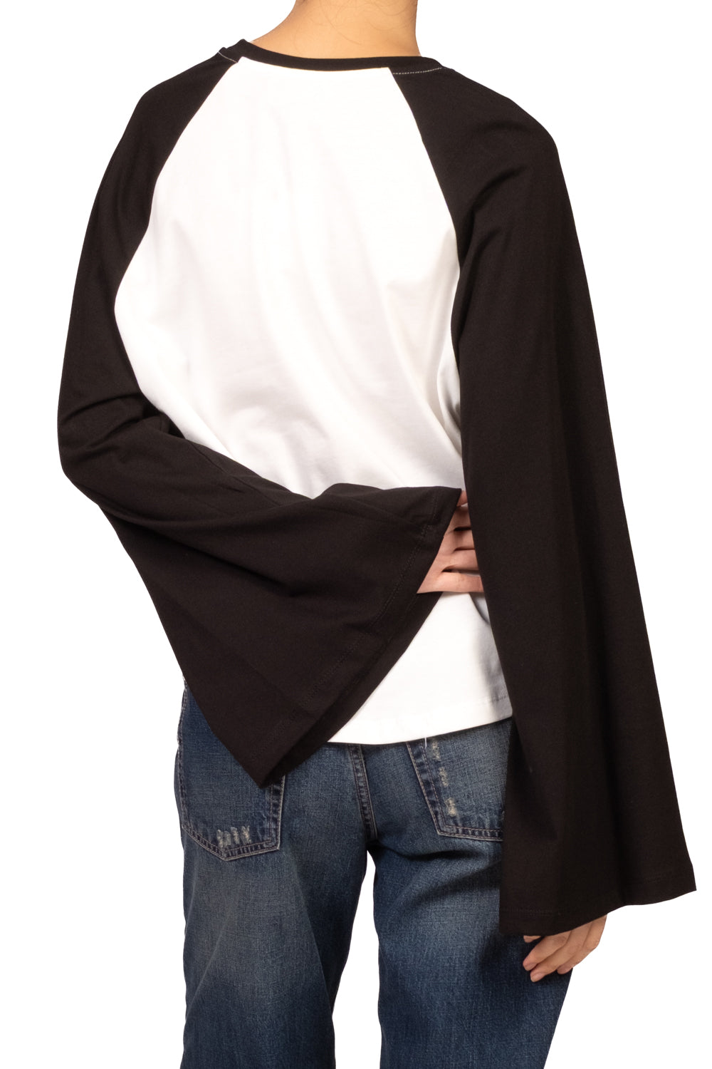 Vicolo - T-Shirt bicolore maniche campana  Art. UAC0169