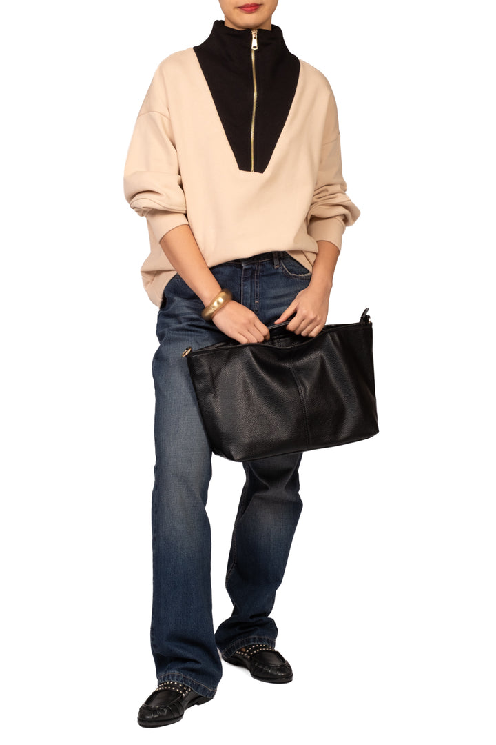 Tensione In - Felpa bicolore con zip Art. 30850-686-696